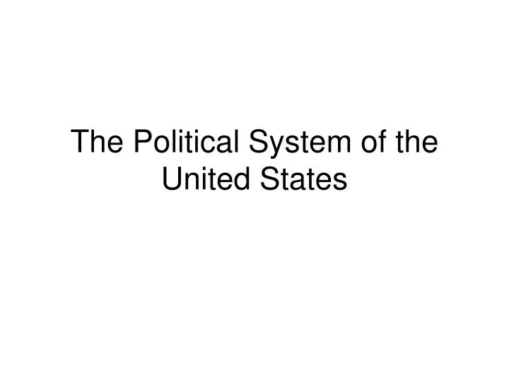 the political system of the united states