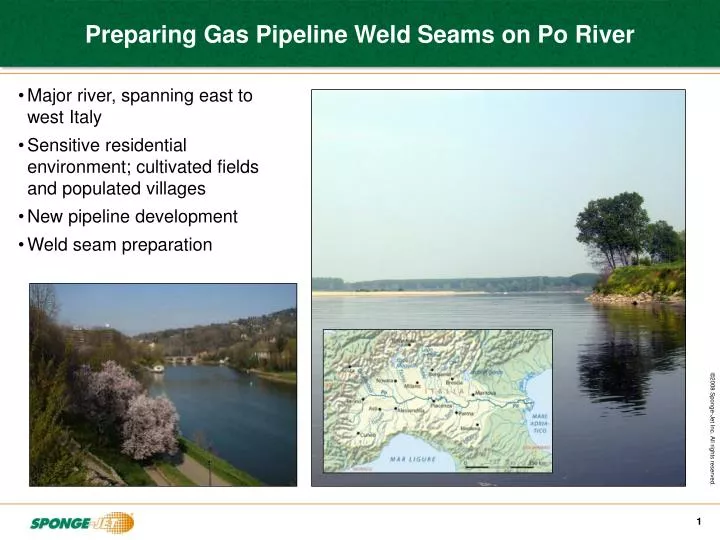 preparing gas pipeline weld seams on po river