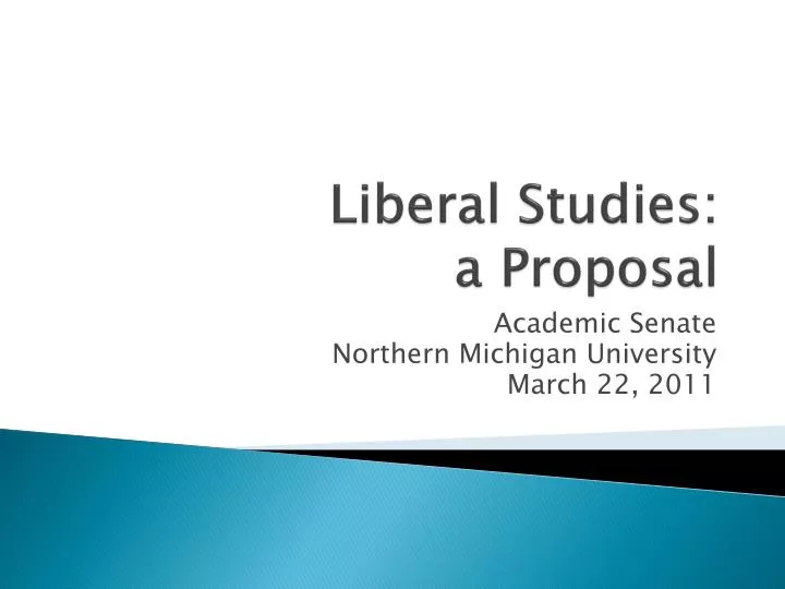 liberal studies a proposal