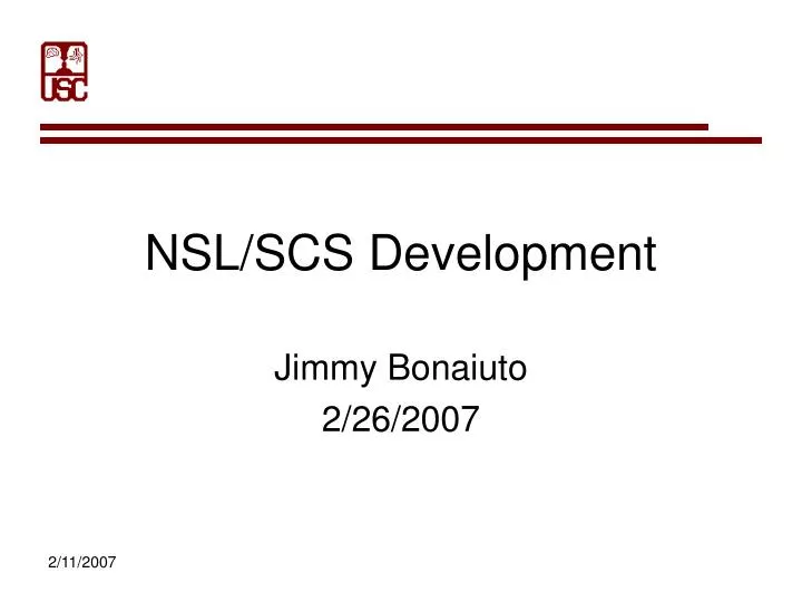 nsl scs development