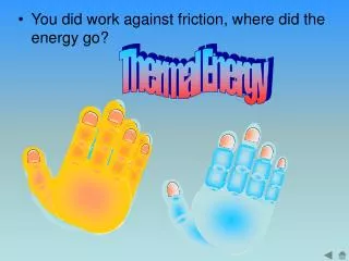 You did work against friction, where did the energy go?
