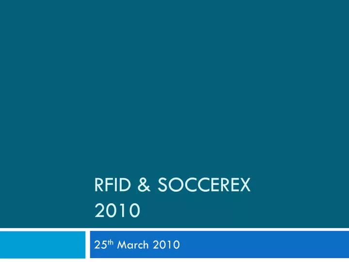 rfid soccerex 2010