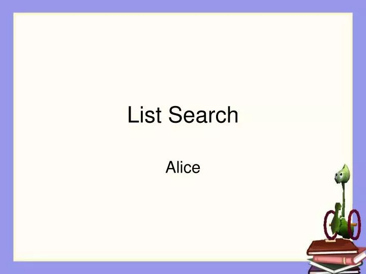 list search