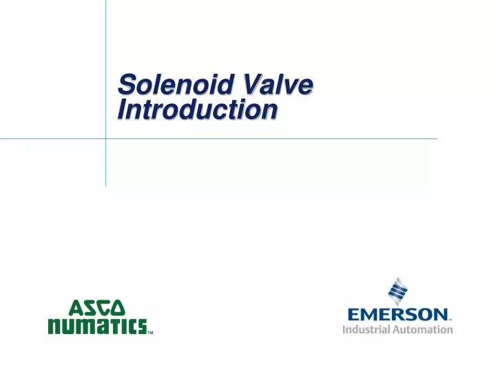 solenoid valve introduction