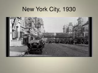 New York City, 1930