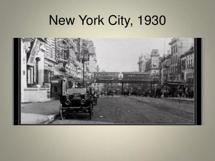 new york city 1930