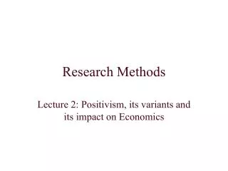 Research Methods