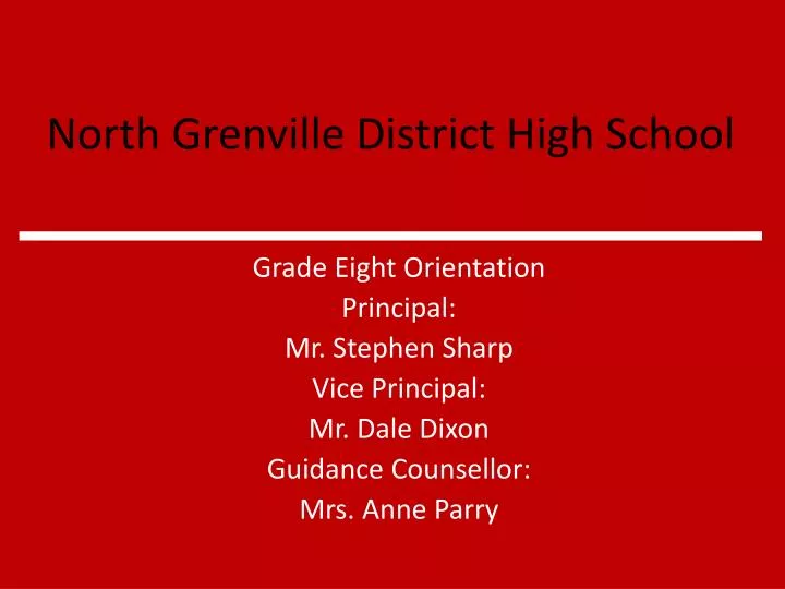 north grenville district high school