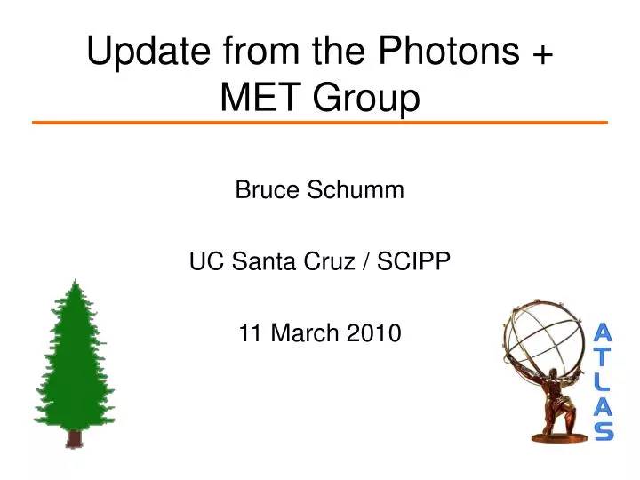 update from the photons met group