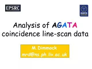 Analysis of A G A T A coincidence line-scan data