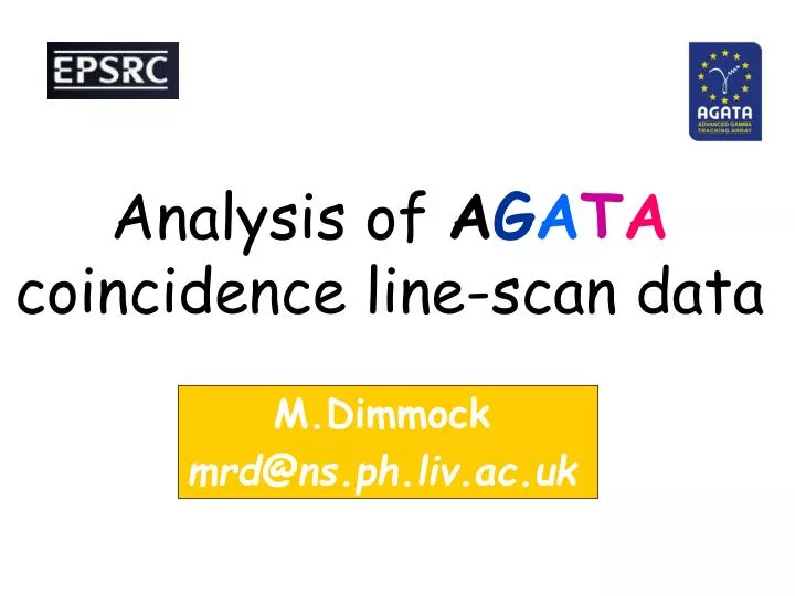 analysis of a g a t a coincidence line scan data