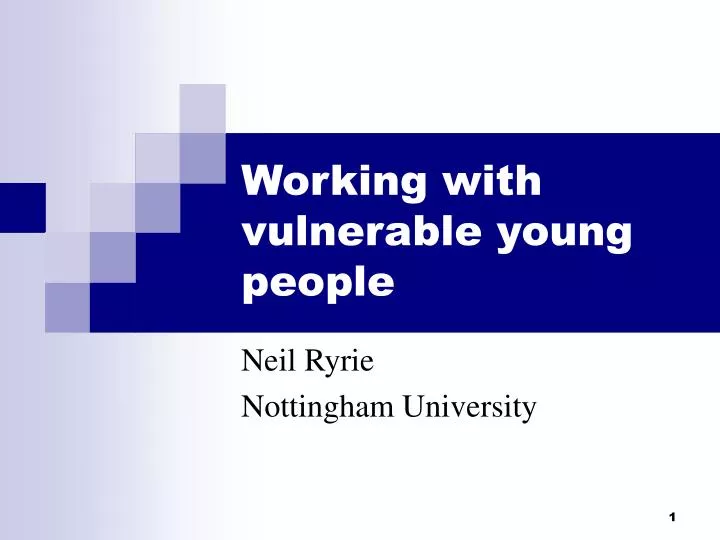 working with vulnerable young people