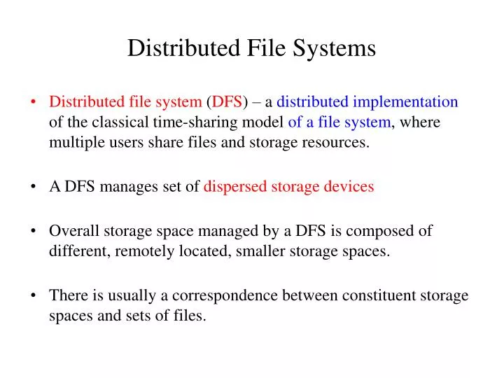 distributed file systems