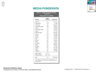 media ponderata