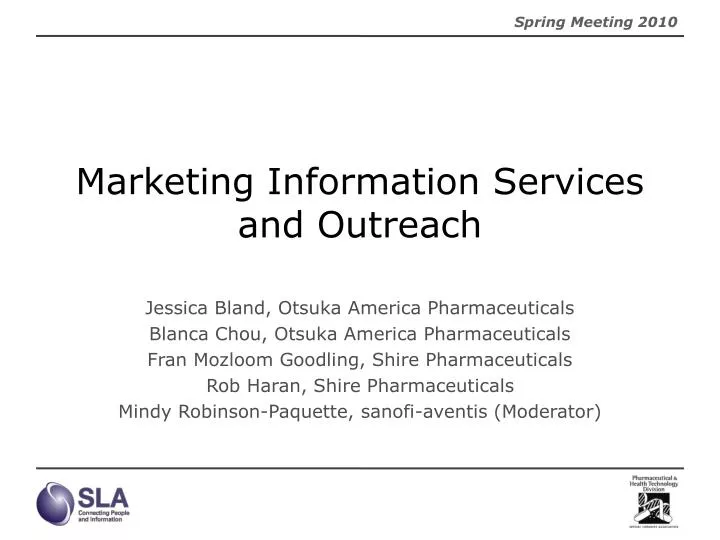 marketing information services and outreach