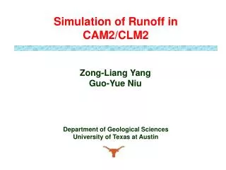 Zong-Liang Yang Guo-Yue Niu