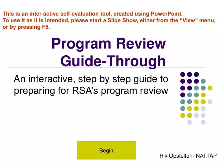 program review guide through