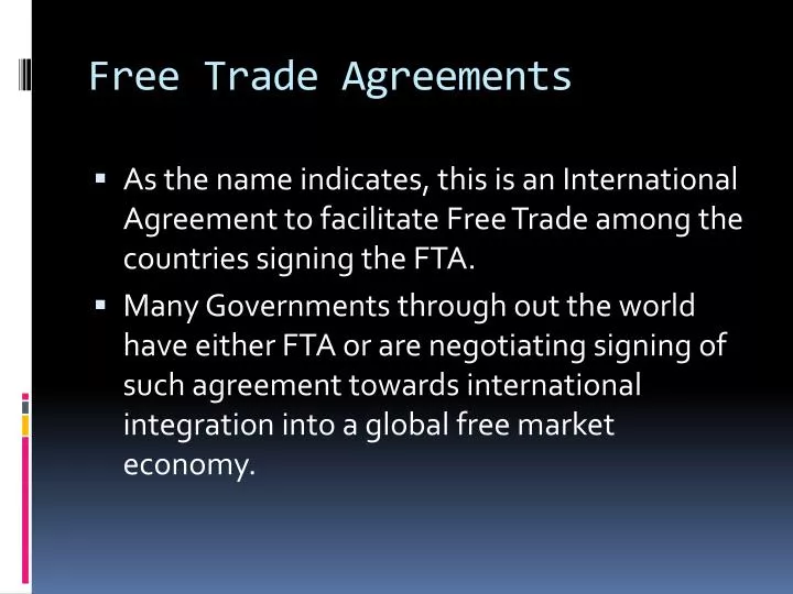 PPT - Free Trade Agreements PowerPoint Presentation, Free Download - ID ...