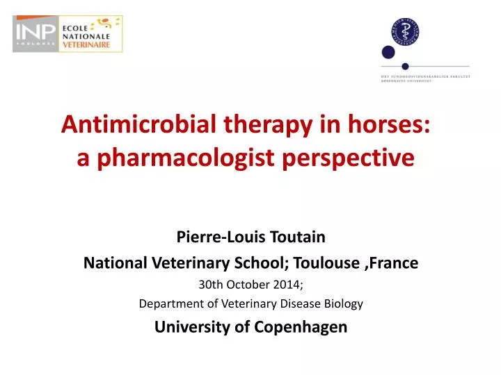 antimicrobial therapy in horses a pharmacologist perspective