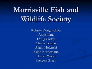 Morrisville Fish and Wildlife Society