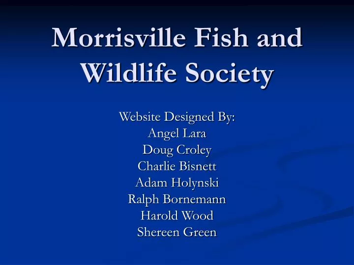 morrisville fish and wildlife society