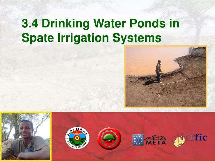 3 4 drinking water ponds in spate irrigation systems