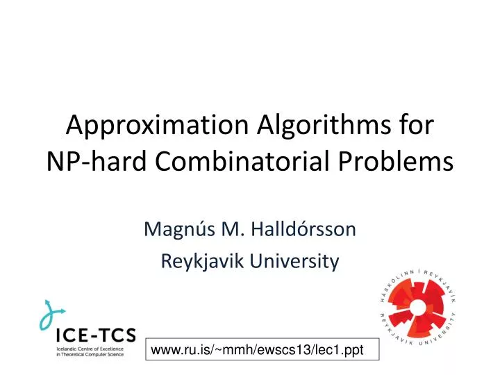 approximation algorithms for np hard combinatorial problems