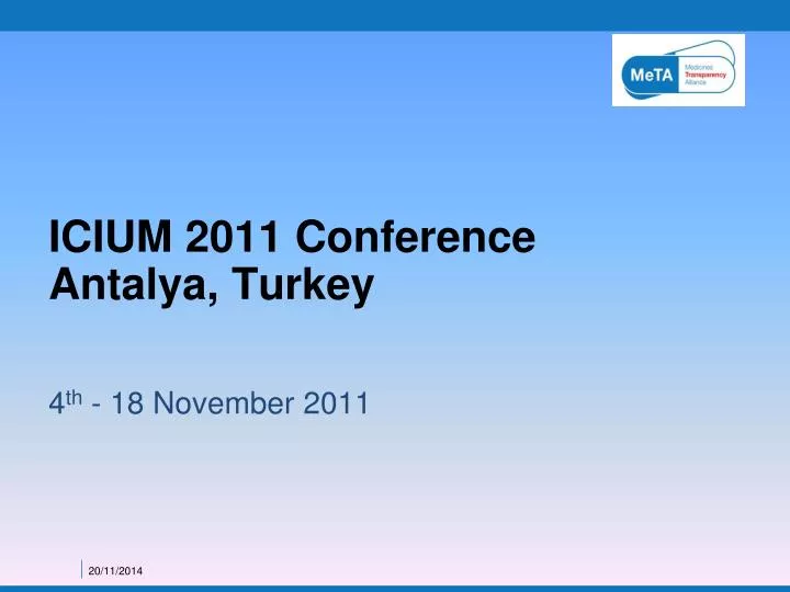 icium 2011 conference antalya turkey