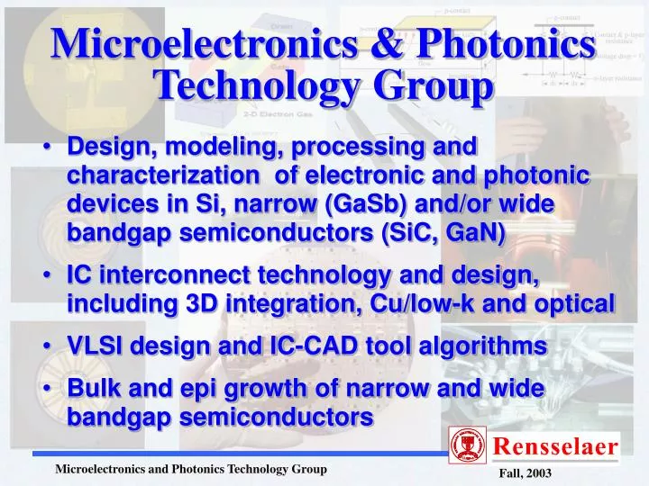 microelectronics photonics technology group