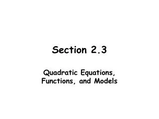 Section 2.3