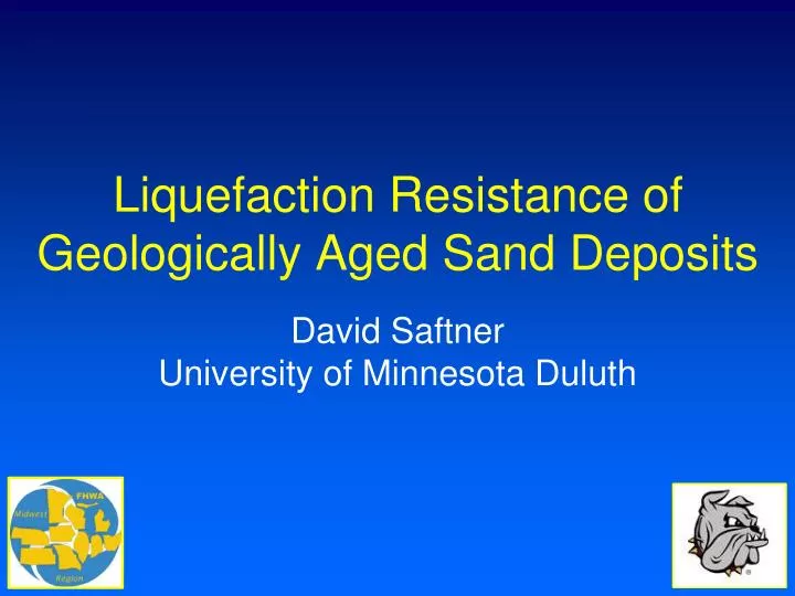 liquefaction resistance of geologically aged sand deposits