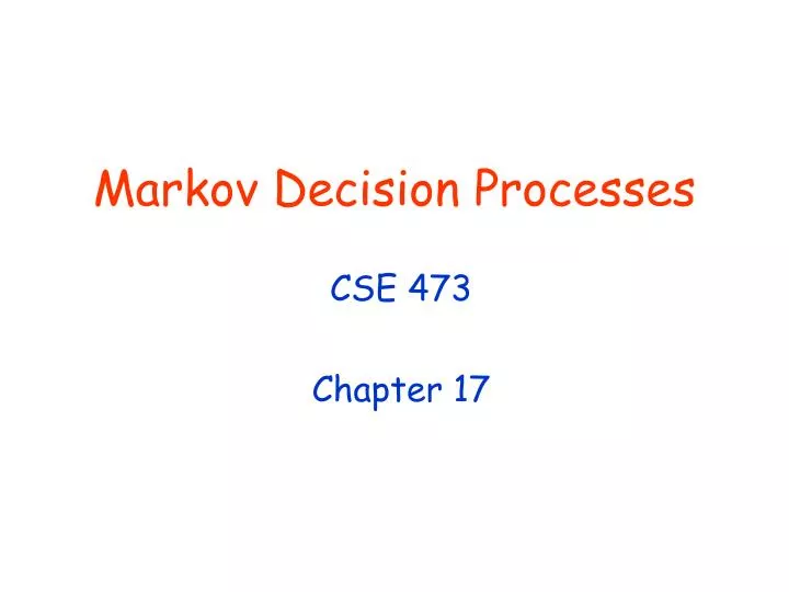 markov decision processes