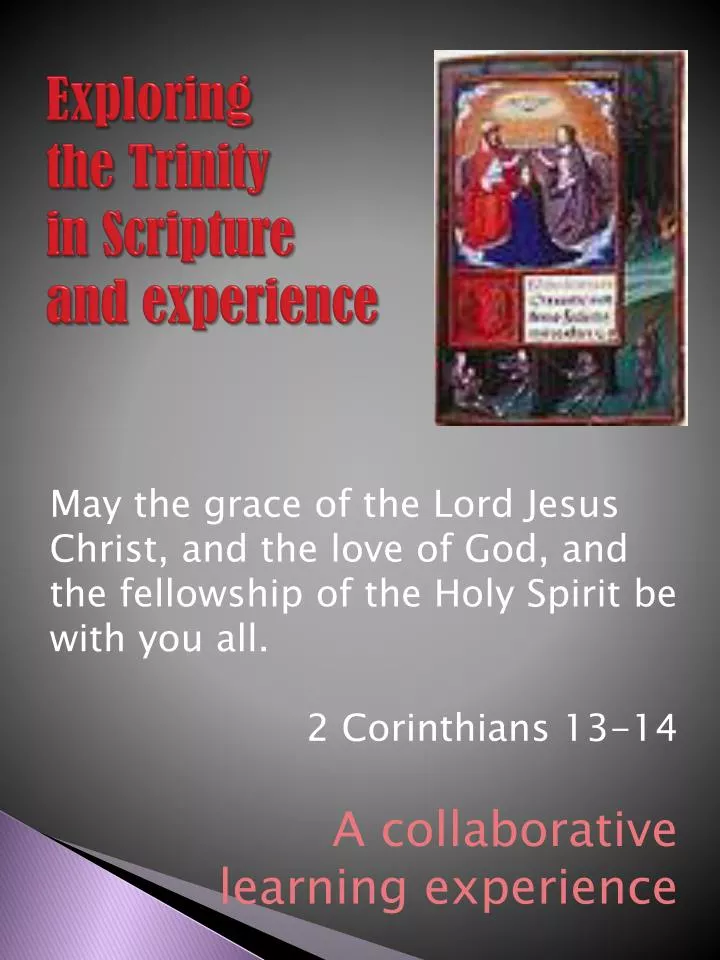 exploring t he trinity in scripture and experience