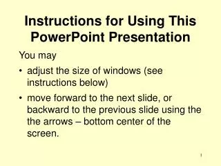 Instructions for Using This PowerPoint Presentation