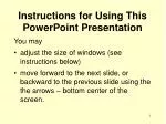 Instructions for Using This PowerPoint Presentation - slide 1