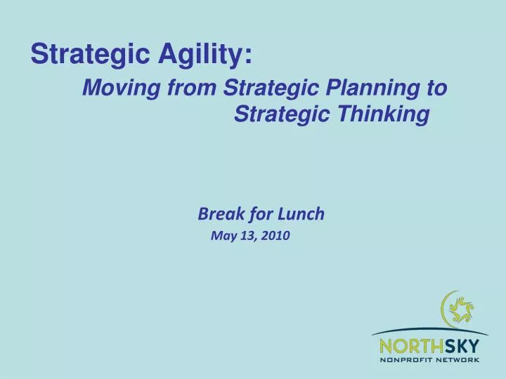 strategic agility moving from strategic planning to strategic thinking