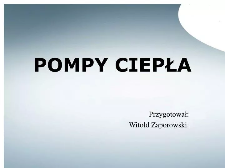 pompy ciep a