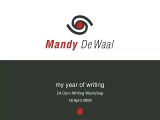 my year of writing 24.Com Writing Workshop 18 April 2009