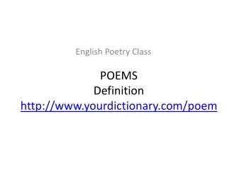 POEMS Definition yourdictionary/poem