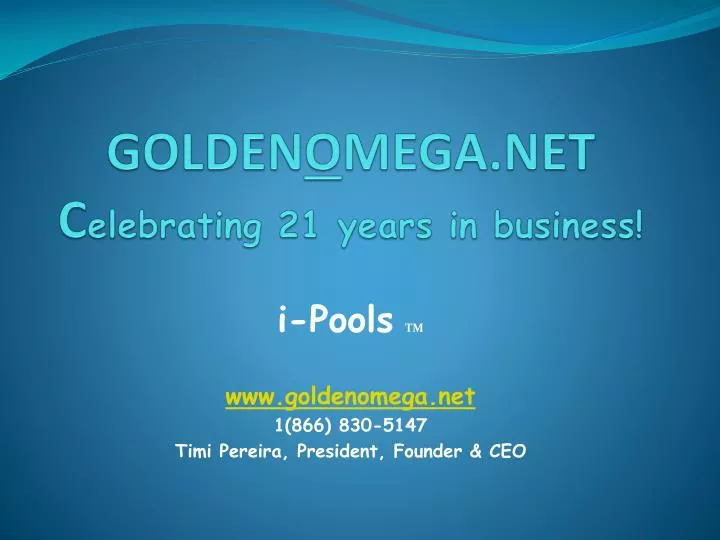 golden o mega net c elebrating 21 years in business