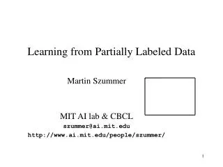 Learning from Partially Labeled Data