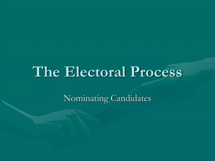 the electoral process