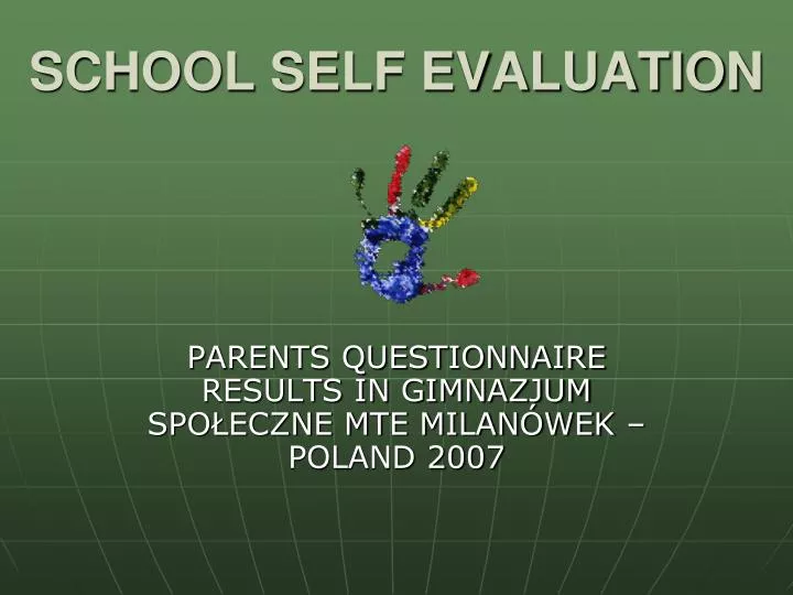 school self evaluation