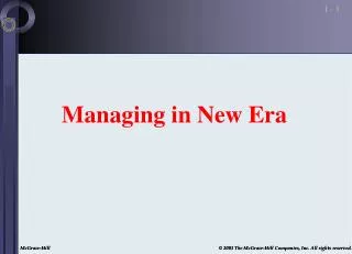 Managing in New Era