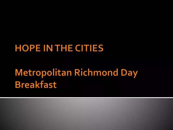 hope in the cities metropolitan richmond day breakfast