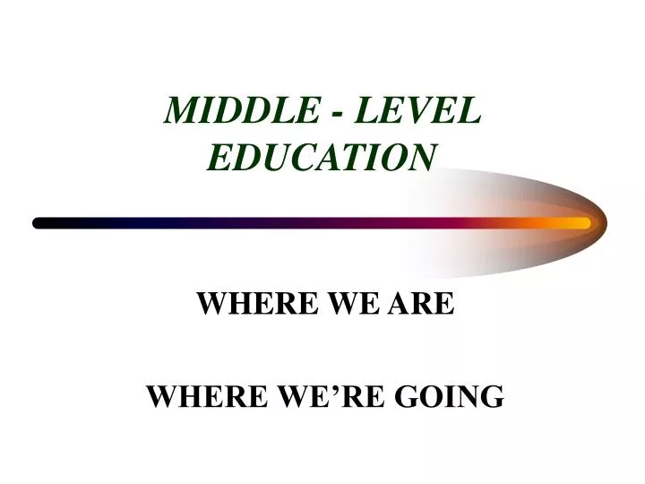 middle level education