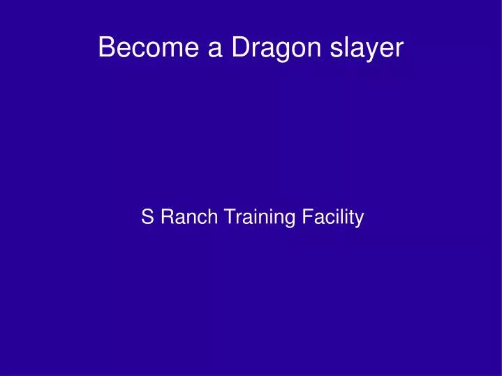 s ranch training facility