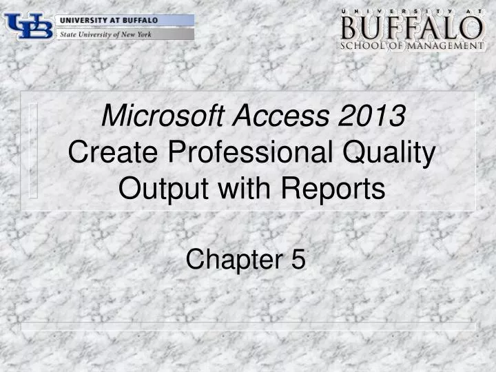 microsoft access 2013 create professional quality output with reports