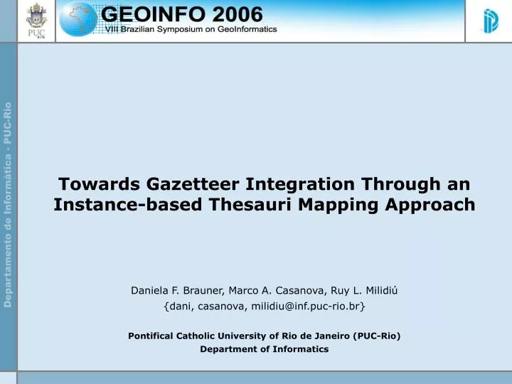 towards gazetteer integration through an instance based thesauri mapping approach