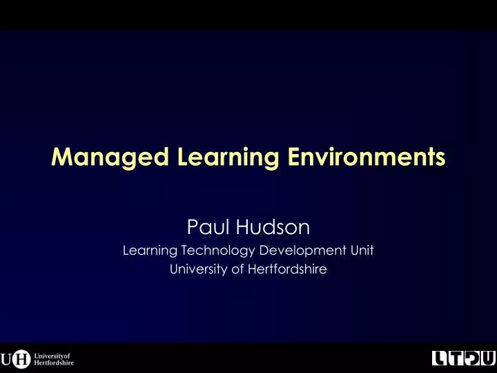 managed learning environments